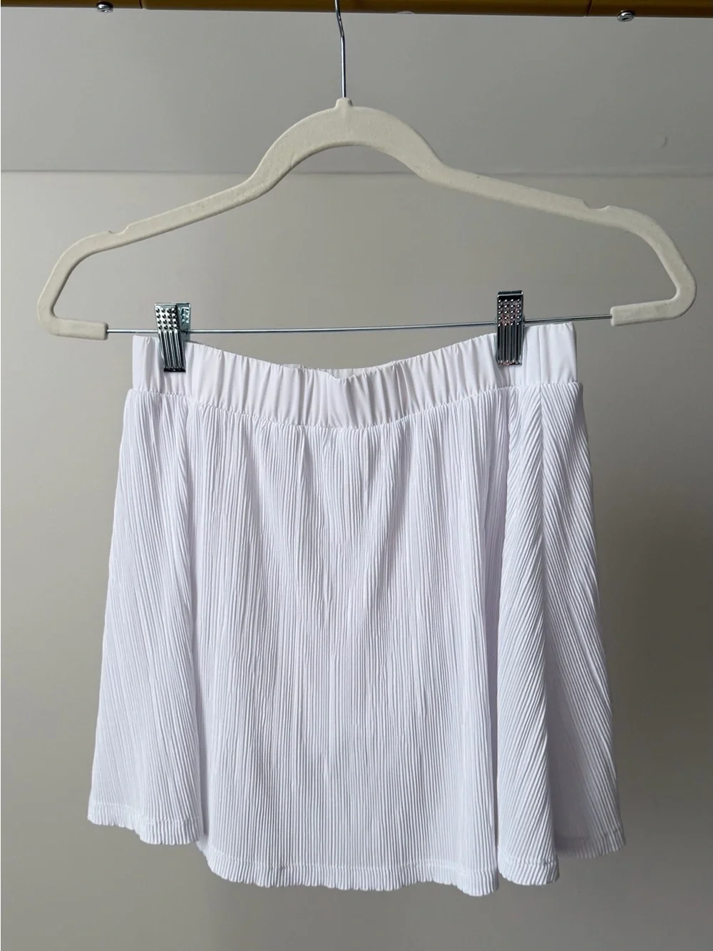 ALO Yoga White Micro Plisse Tennis Pickleball Small Skirt